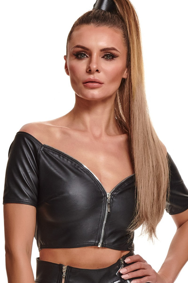 schwarzes Damen-Top BRMarina001 von Demoniq Black Rose 2.0 Collection schwarzes Damen-Top BRMarina001 von Demoniq Black Rose 2.0 Collection